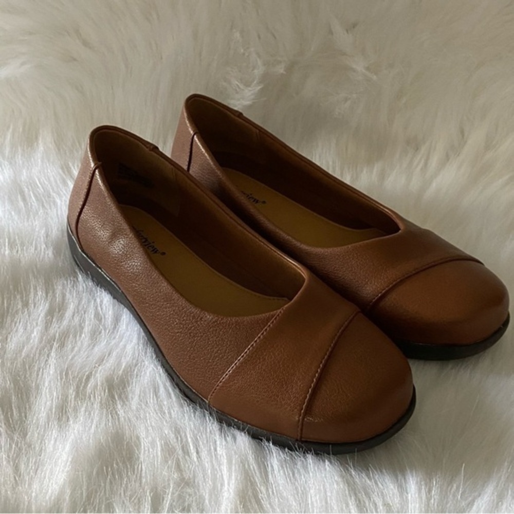 Comfortview Shoes Women’s Size 9.5 W Brown‎ Slip On